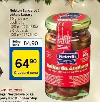 Tesco Nekton sardelová očka s kapary nabídka