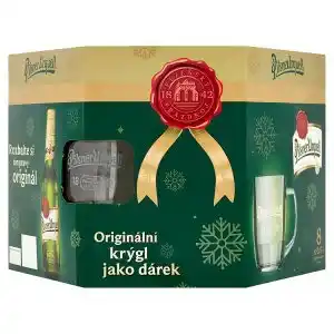 Tesco Pilsner urquell pivo ležák světlý 8 x 0,5l + originální krýgl jako dárek nabídka