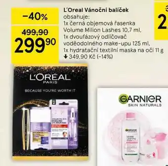 Tesco L'oreal vánoční balíček nabídka