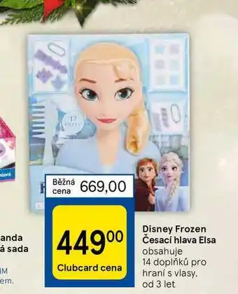 Tesco Disney frozen česací hlava elsa nabídka