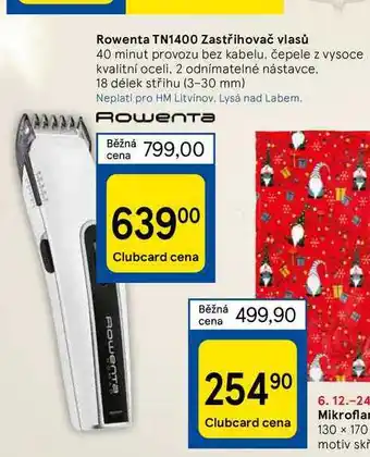 Tesco Rowenta tn1400 zastřihovač vlasů nabídka