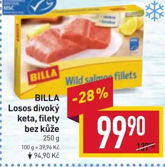Billa BILLA Losos divoký keta, filety bez kůže nabídka
