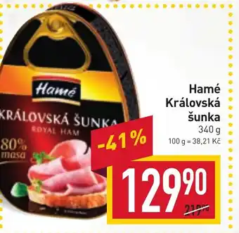 Billa Hamé Královská šunka nabídka