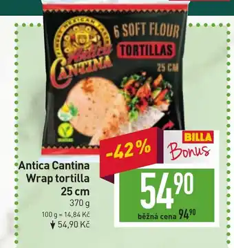 Billa Antica Cantina Wrap tortilla 25 cm nabídka