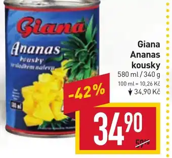 Billa Giana Ananas kousky nabídka