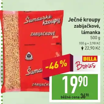 Billa Ječné kroupy zabijačkové, lámanka 500 g nabídka