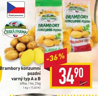 Billa Brambory konzumní pozdní varný typ A a B nabídka