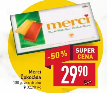 Billa Merci Čokoláda nabídka