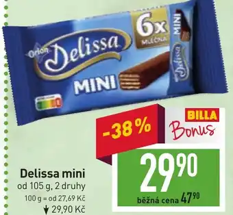 Billa Delissa mini nabídka