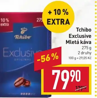 Billa Tchibo Exclusive. Mletá káva nabídka