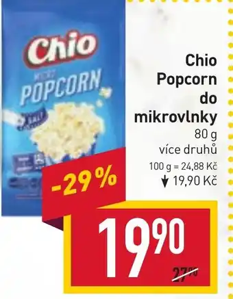 Billa Chio Popcorn do mikrovlnky nabídka