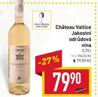 Billa Château Valtice Jakostní odrůdová vína nabídka