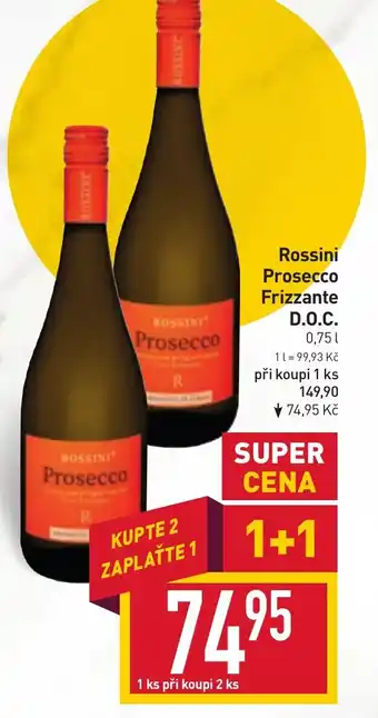 Billa Rossini Prosecco Frizzante D.O.C. nabídka