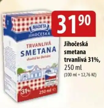 Bala Jihočeská smetana trvanlivá 31%, 250 ml nabídka