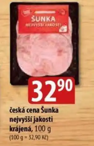 Bala česká cena Šunka nejvyšší jakosti krájená, 100 g nabídka