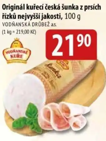 Bala Originál kuřecí česká šunka z prsích, řízků nejvyšší jakosti, 100 g nabídka