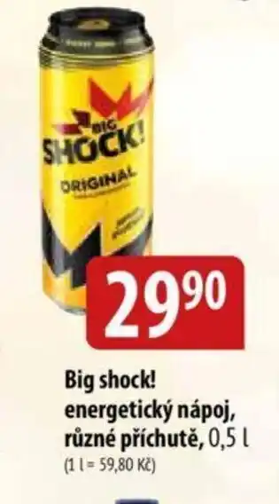 Bala Big shock! energetický nápoj, různé příchutě, 0,5 L. nabídka