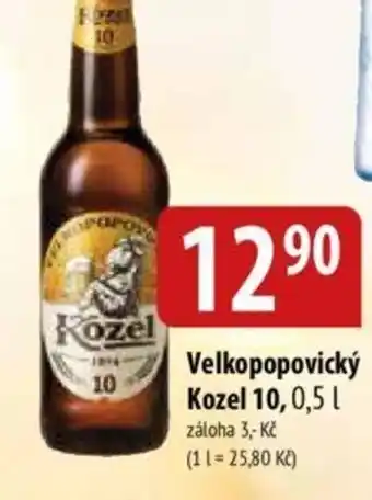 Bala Velkopopovický Kozel 10, 0,5 L. nabídka