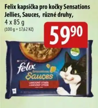Bala Felix kapsička pro kočky Sensations Jellies, Sauces, různé druhy nabídka