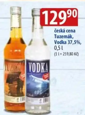 Bala česká cena Tuzemák, Vodka 37,5%, 0.5 L. nabídka