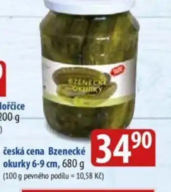 Bala česká cena Bzenecké okurky 6-9 cm, 680 g nabídka