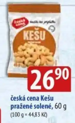 Bala česká cena Kešu pražené solené, 60 g nabídka