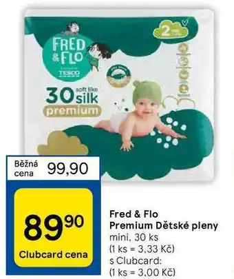 Tesco Fred & flo premium dětské pleny nabídka