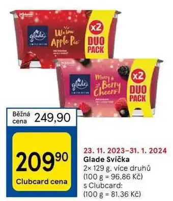 Tesco Glade svíčka nabídka