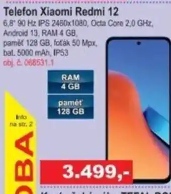 Elektro Spáčil Telefon Xiaomi Redmi 12 nabídka