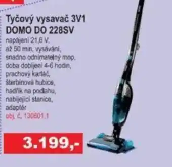 Elektro Spáčil Tyčový vysavač 3V1 DOMO DO 228SV nabídka