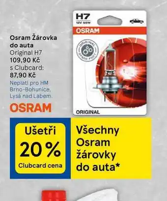 Tesco Osram žárovka do auta nabídka