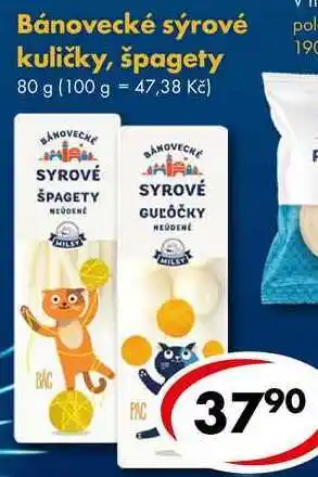 CBA Bánovecké sýrové kuličky, špagety, 80 g nabídka