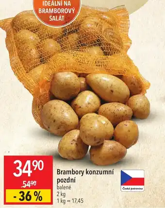 Globus Brambory konzumní pozdní nabídka