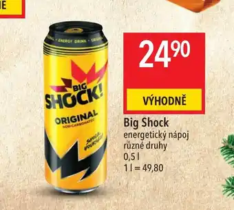 Globus Big Shock energetický nápoj nabídka