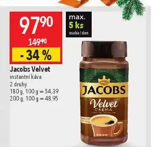 Globus Jacobs velvet instantní káva nabídka