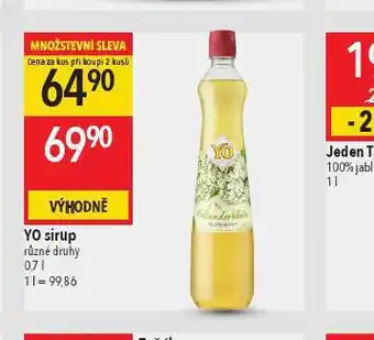 Globus Yo sirup nabídka
