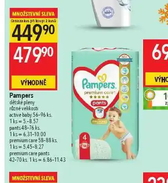 Globus Pampers dětské plenky nabídka