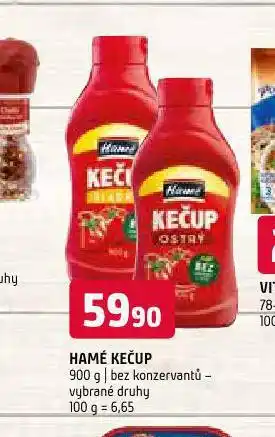 Terno Hamé kečup nabídka