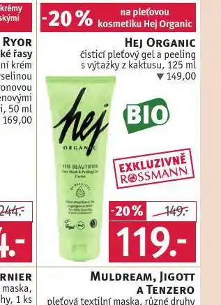 Rossmann Hej organic čistící pleťový gel nabídka