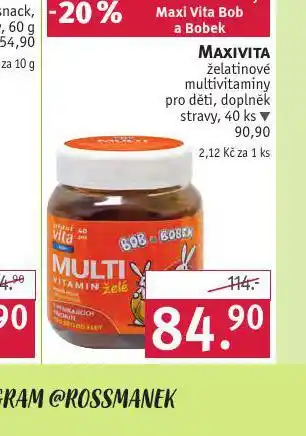 Rossmann Maxivita želatinové multivitaminy pro děti nabídka