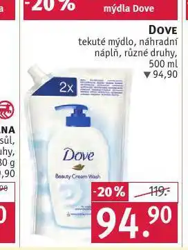 Rossmann Dove tekuté mýdlo, náhradní náplň nabídka