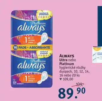 Rossmann Always dámské vložky nabídka