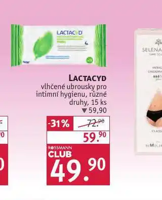 Rossmann Lactacyd vlhčené ubrousky nabídka