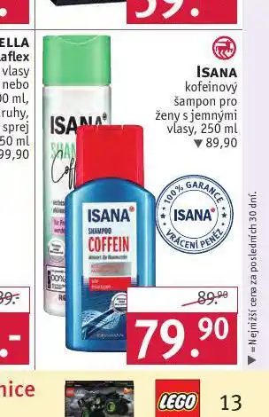 Rossmann Isana kofeinový šampon nabídka