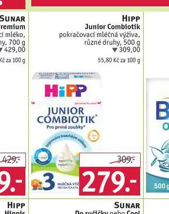 Rossmann Hipp junior combiotik pokračovací mléčná výživa nabídka