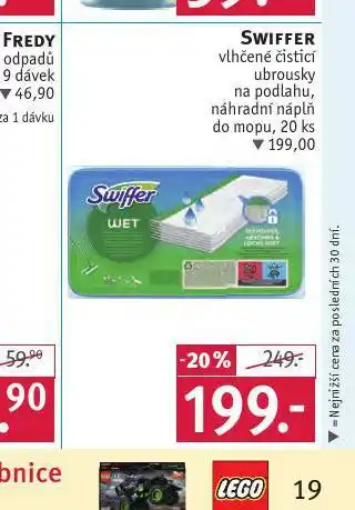 Rossmann Swiffer vlhčené čistící ubrousky nabídka