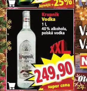 Norma Krupnik vodka nabídka