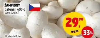 Penny Market Žampiony balené, 400 g nabídka