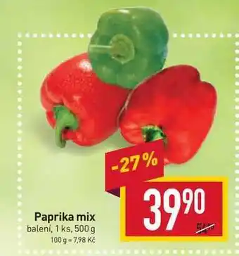 Billa Paprika mix balení, 1 ks, 500 g nabídka