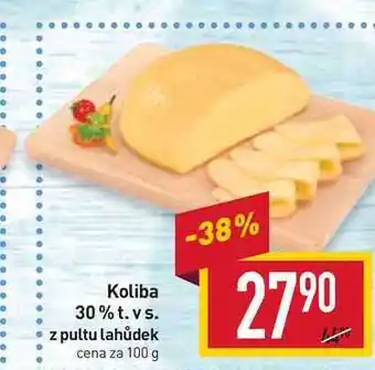 Billa Koliba 30% t. vs. z pultu lahůdek cena za 100 g nabídka